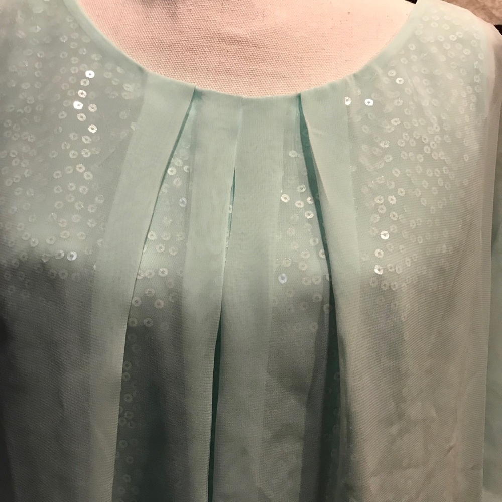 Perfect party piece. Mint green blouse